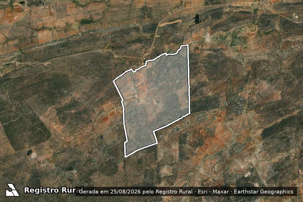 Imagem de satélite de FAZENDA CACHOEIRA DANTAS, BOM SUCESSO E TORRE - Parte 1 em Barra de São Miguel - PB