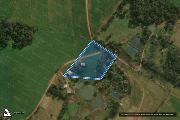 Imagem de satélite de Parte do Lote Rural nº 42 - Única em São Miguel do Oeste - SC