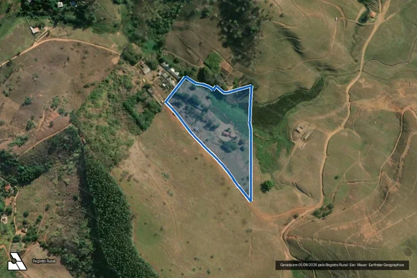 Imagem de satélite de Fazenda Da Gloria - Parte 1 em Ubá - MG