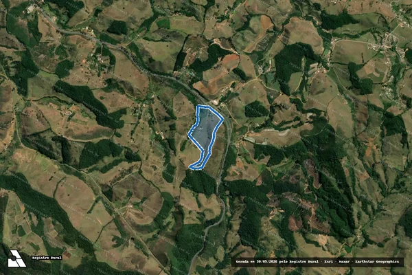Imagem de satélite de FAZENDA MELO, DESEMBOQUE E FIGUEIRAS - GLEBA 01 em Barbacena - MG