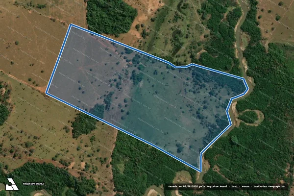 Imagem de satélite de Fazenda Estre Meios - Parte 1 em Córrego do Ouro - GO