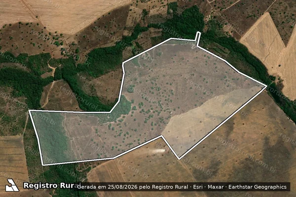 Imagem de satélite de FAZENDA LAGOA GRANDE - 001 em Monte do Carmo - TO
