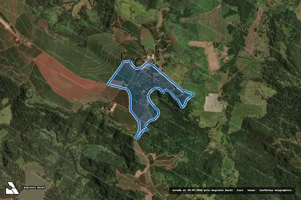Imagem de satélite de Fazenda Pouso Alto II em Pedregulho - SP