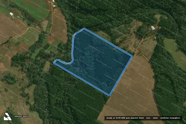 Imagem de satélite de PARTE DO LOTE RURAL N° 35 - Única em Guaraciaba - SC