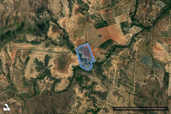 Imagem de satélite de FAZENDA PASTO DOS BOIS - Parcela 1 em Uruana de Minas - MG