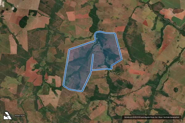 Imagem de satélite de Projeto de Assentamento Córrego Fundo ? Gleba 04 - Parte 1 em Campina Verde - MG