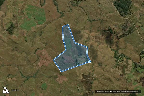 Imagem de satélite de fazenda casinha e baracatinga - Parte 1 em São Francisco de Paula - RS