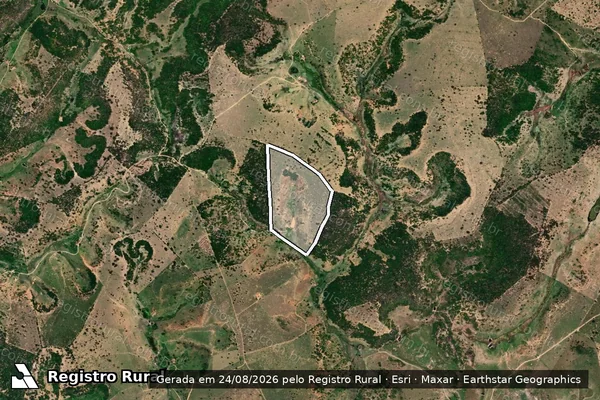 Imagem de satélite de FAZENDA  OLHO D´AGUA - Parte 1 em Umburatiba - MG