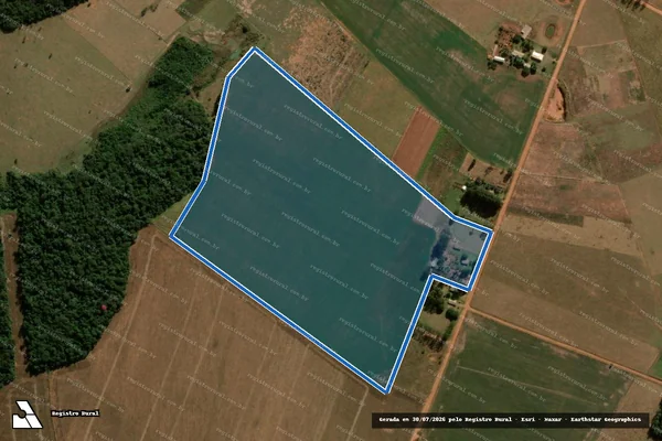 Imagem de satélite de Projeto de Assentamento Dorcelina Folador - LOTE 038 em Ponta Porã - MS
