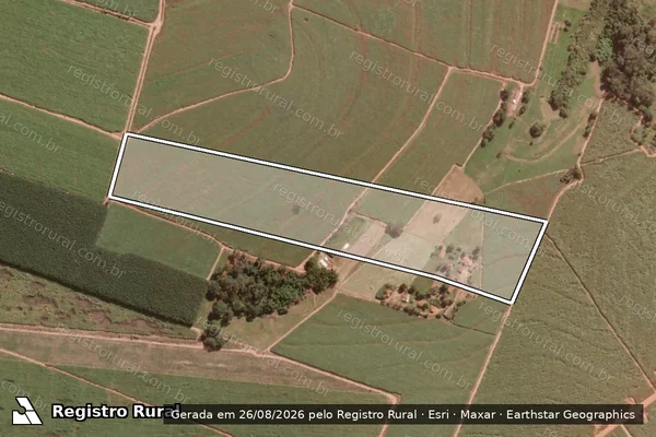 Imagem de satélite de Fazenda Lembrança - Área 08 em Guapiaçu - SP