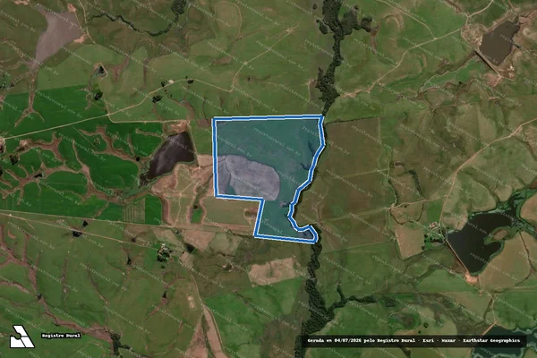 Imagem de satélite de Fazenda São Rafael - Parcela 4 em São Vicente do Sul - RS