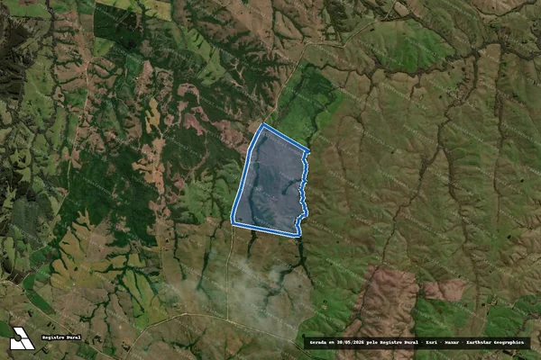 Imagem de satélite de Eucaliptos em Lavras do Sul - RS
