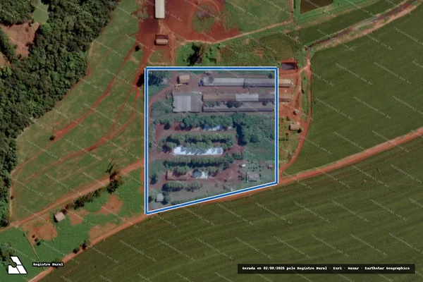 Imagem de satélite de Lote Rural Nº112-B.1 do 6ºPerímetro do Imóvel Lopeí - PARCELA 01 em Cascavel - PR