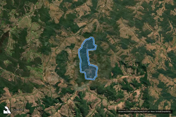 Imagem de satélite de Fazenda Córrego Preto / Mata - Parte 1 em Materlândia - MG