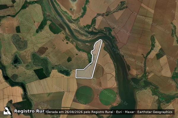 Imagem de satélite de FAZENDA SETE LAGOAS - 1 em Gouvelândia - GO