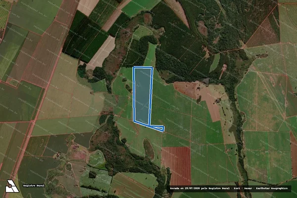 Imagem de satélite de Fazenda Conquista - Parcela 1 em Pirajuba - MG