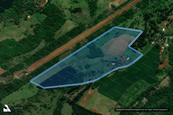 Imagem de satélite de PARTE DO QUINHÃO Nº 03 DO BLOCO Nº 07 DO IMÓVEL FAZENDA LARANJEIRAS - Parcela 1 em Rio Bonito do Iguaçu - PR