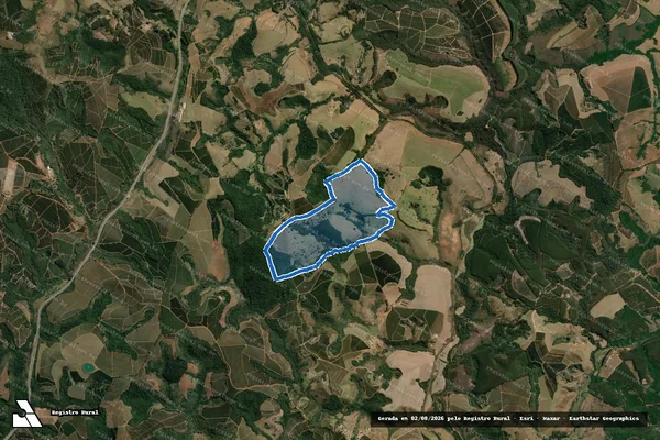 Imagem de satélite de FAZENDA PEDRO VARGAS - MAX ZERINGOTA DE CASTRO em Santo Antônio do Amparo - MG