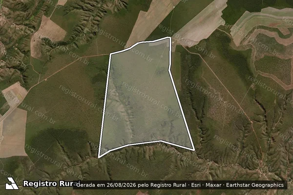 Imagem de satélite de FAZENDA SANTA LUZIA em Santa Rita de Cássia - BA