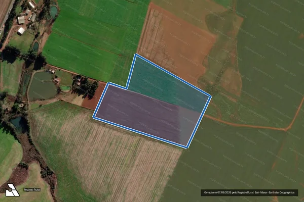 Imagem de satélite de Imóvel rural sem denominação - Gleba Legal em Cruz Alta - RS