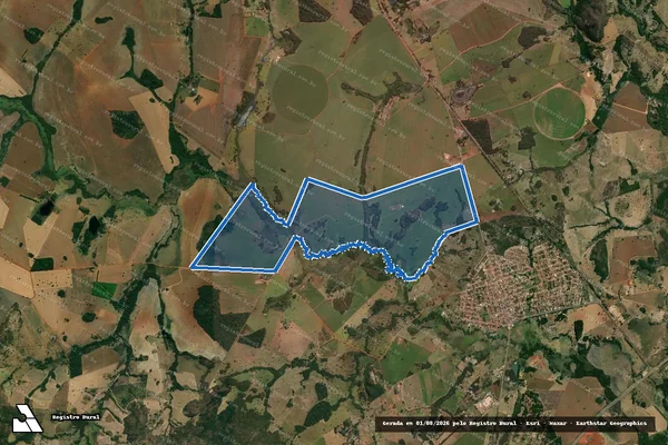 Imagem de satélite de FAZENDA SERRANO E BOA VISTA - Parte 1 em Cezarina - GO