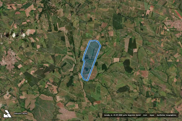 Imagem de satélite de Fazenda Santa Luzia - Matrícula 2484, 164, 1.202 e 394 em General Salgado - SP