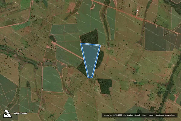 Imagem de satélite de FAZENDA BARREIRO - Transcrição 699 em Limeira do Oeste - MG