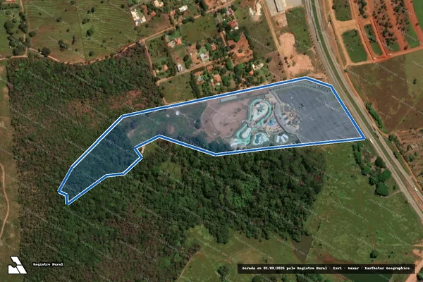 Imagem de satélite de Fazenda São Germano - Parte 1 em Hidrolândia - GO