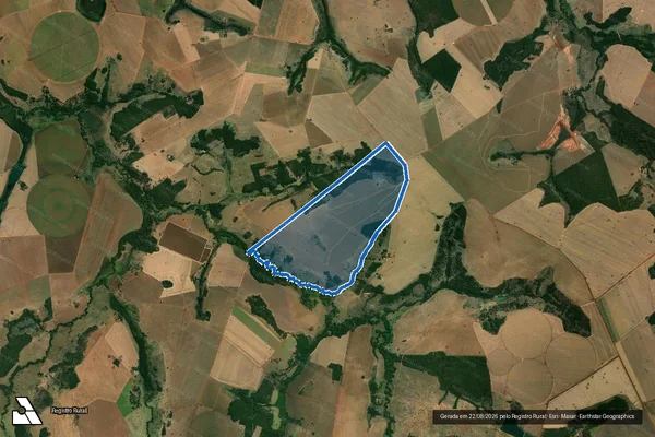 Imagem de satélite de Fazenda Santa Bárbara, den. Ressaca - Parte 1 em Pontalina - GO