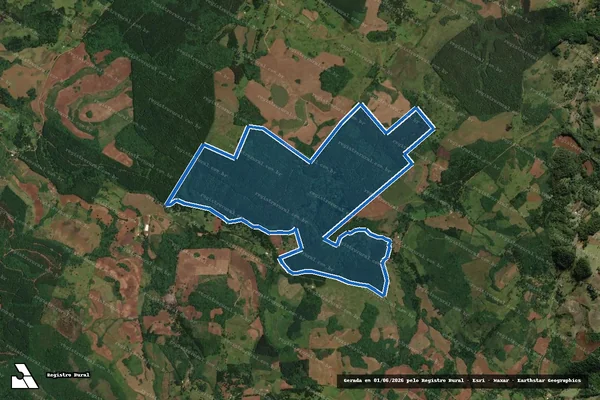Imagem de satélite de Fazenda Adriana - Única em Cerro Negro - SC