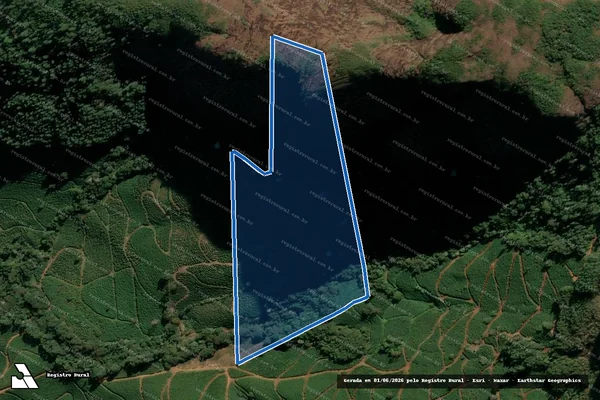Imagem de satélite de Córrego do Caratinga - Parcela 1 em São João do Manhuaçu - MG