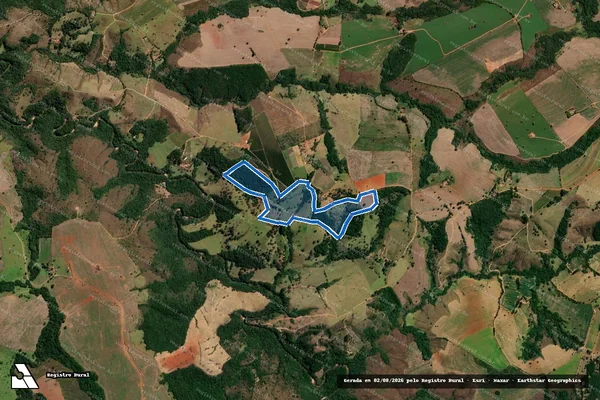 Imagem de satélite de FAZENDA QUEBRA ANZOL - Parte 1 em Pratinha - MG