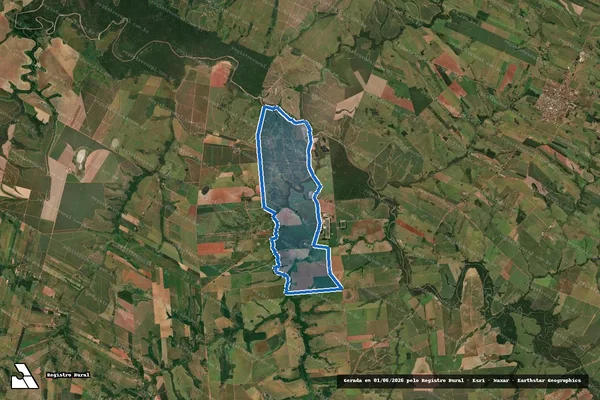 Imagem de satélite de Fazenda Carú - Matrícula 27845 ? Gleba A em Rinópolis - SP