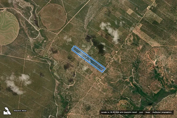 Imagem de satélite de FAZENDA SERRA DAS ARARAS  -  SERRA DAS ARARAS em Chapada Gaúcha - MG