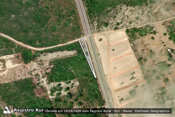 Imagem de satélite de LOTE 1487 - SÍTIO MATA QUIRI - Parte 1 em Cascavel - CE