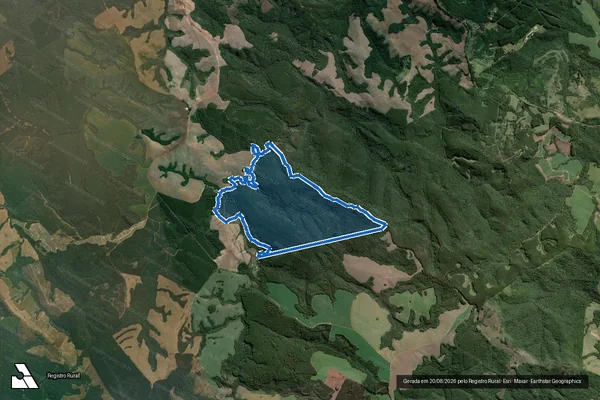 Imagem de satélite de Fazenda Santa Marieta - Parte 1 em Tibagi - PR