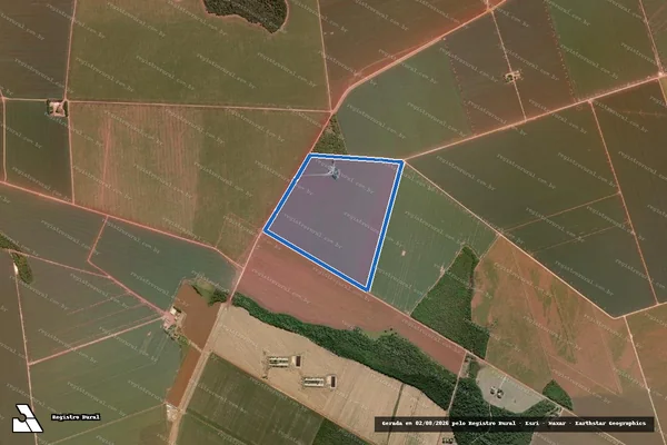 Imagem de satélite de Lote nº 01 - Projeto de Colonização Boa Esperança - Parte 01 em Tapurah - MT