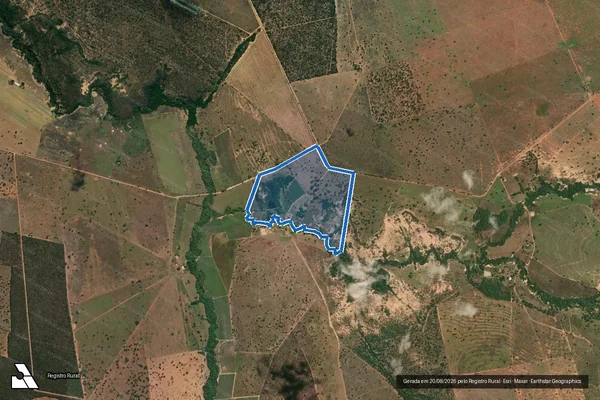Imagem de satélite de FAZENDA CACHOEIRA E SANTO ANDRE - 001 em João Pinheiro - MG