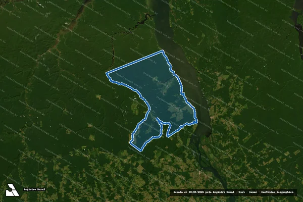 Imagem de satélite de GLEBA ACARAÍ / Parte 1 em Gurupá - PA
