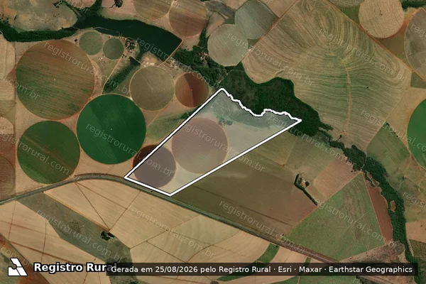 Imagem de satélite de FAZENDA CHAPADÃO, LUGAR DENOMINADO NOSSA SENHORA APARECIDA E SAMAMBAIA E CHAPADÃO OU PONTE NOVA E ALVORADA, LUGAR DENOMINADO SÃO - Parcela 1 em Morrinhos - GO
