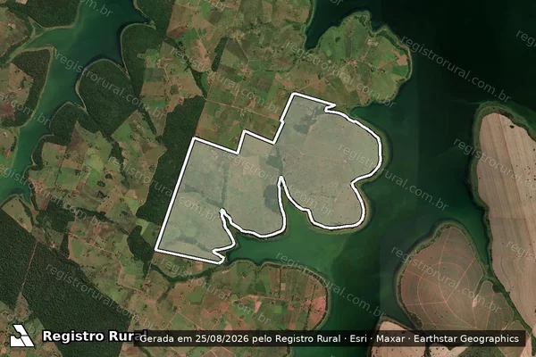 Imagem de satélite de FAZENDA SANTO IVO - - em Pereira Barreto - SP