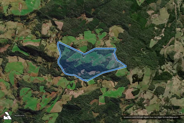 Imagem de satélite de Fazenda Coxilia - Parcela 1 em São José do Cerrito - SC