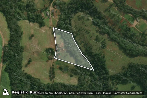Imagem de satélite de PARTE DO LOTE RURAL N° 10 - PARCELA 03 em Paraíso - SC