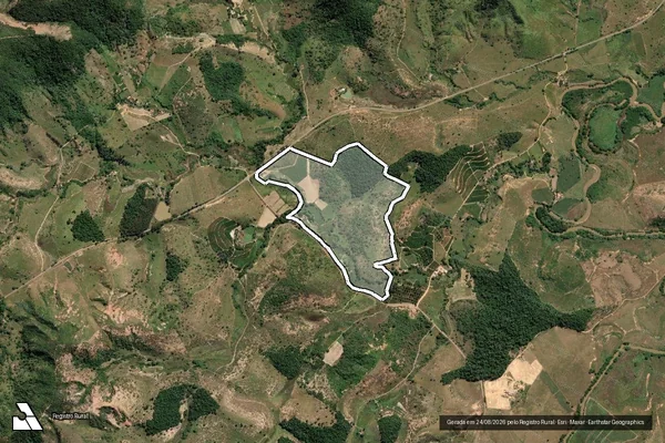 Imagem de satélite de Ribeirão do Turvo - Parte 1 em Taparuba - MG