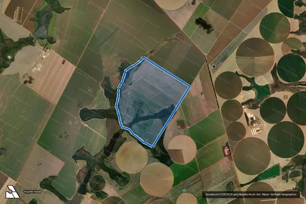 Imagem de satélite de FAZENDA SANTA FÉ E SANTA FÉ II em Campo Alegre de Goiás - GO