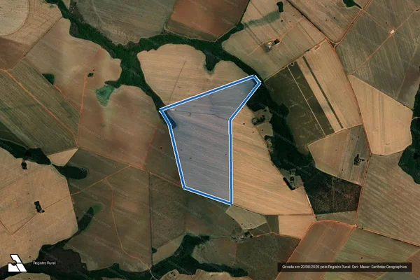 Imagem de satélite de Fazenda Santo Antônio da Boa Vista e Limoeiro da Samambaia - Parcela 1 em Guarda-Mor - MG