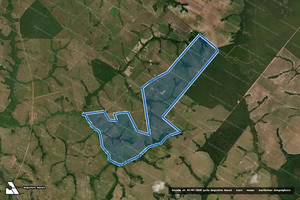 Imagem de satélite de LOTES 29-B e 32-B LOTº RIO PRETO 1ª ETAPA - 001 em Pau D'Arco - TO