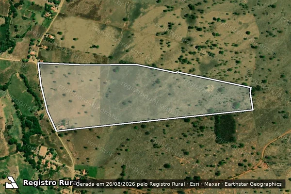 Imagem de satélite de FAZENDA ALAGOINHA - Gleba 02 em Angical - BA