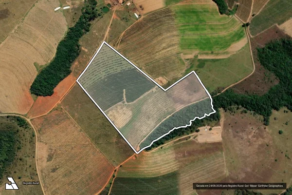 Imagem de satélite de FAZENDA CAMPO ALEGRE,lugar denominado CÓRREGO FUNDO - Gleba B em São Roque de Minas - MG