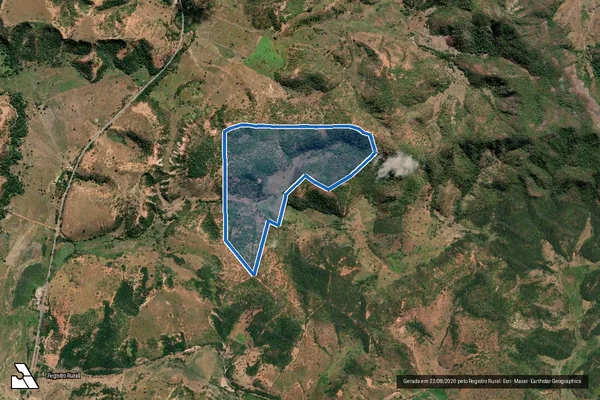 Imagem de satélite de FAZENDA MORRO REDONDO - 02 em Campanário - MG